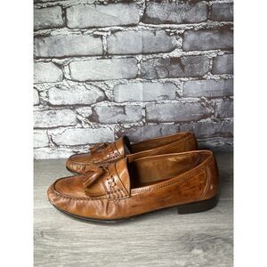Hanover Brown Leather Kiltie Tassel VTG Loafers Dress Shoes Men Sz 10.5M US/44EU